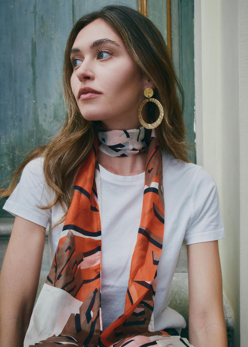 Silk scarf - Pattern tropical