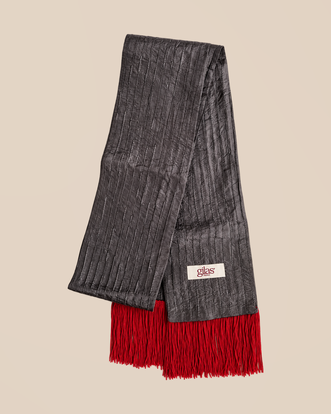 Silk scarf - pattern grey — full view