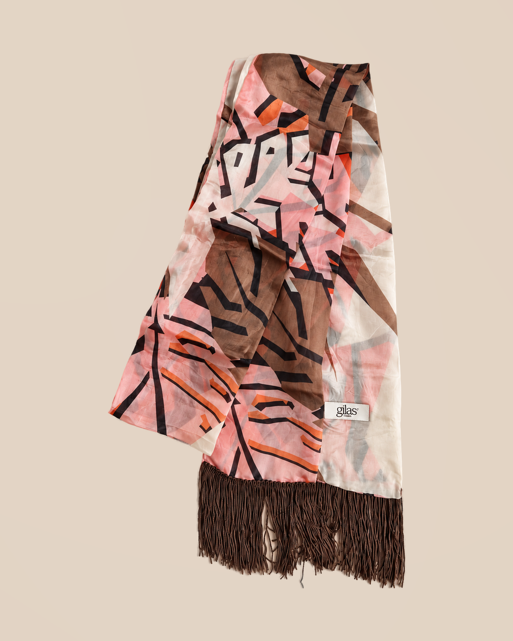 Silk scarf - pattern tropical — full view
