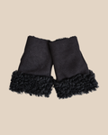 Suede shearling muffs - Black - product view - 20261013_162003